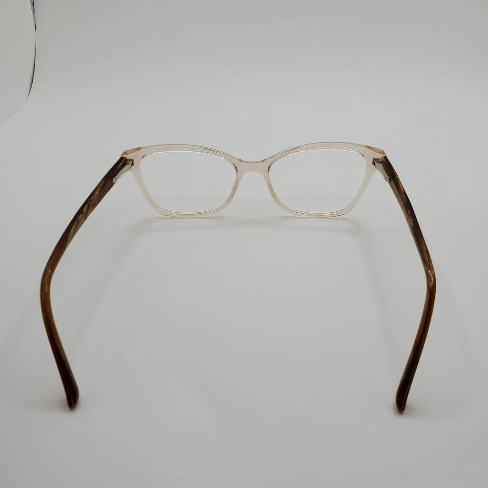 Via Spiga Dulcina 600 Eyeglasses Frame Clear Brown Cat Eye Full Rim 52-16-135mm